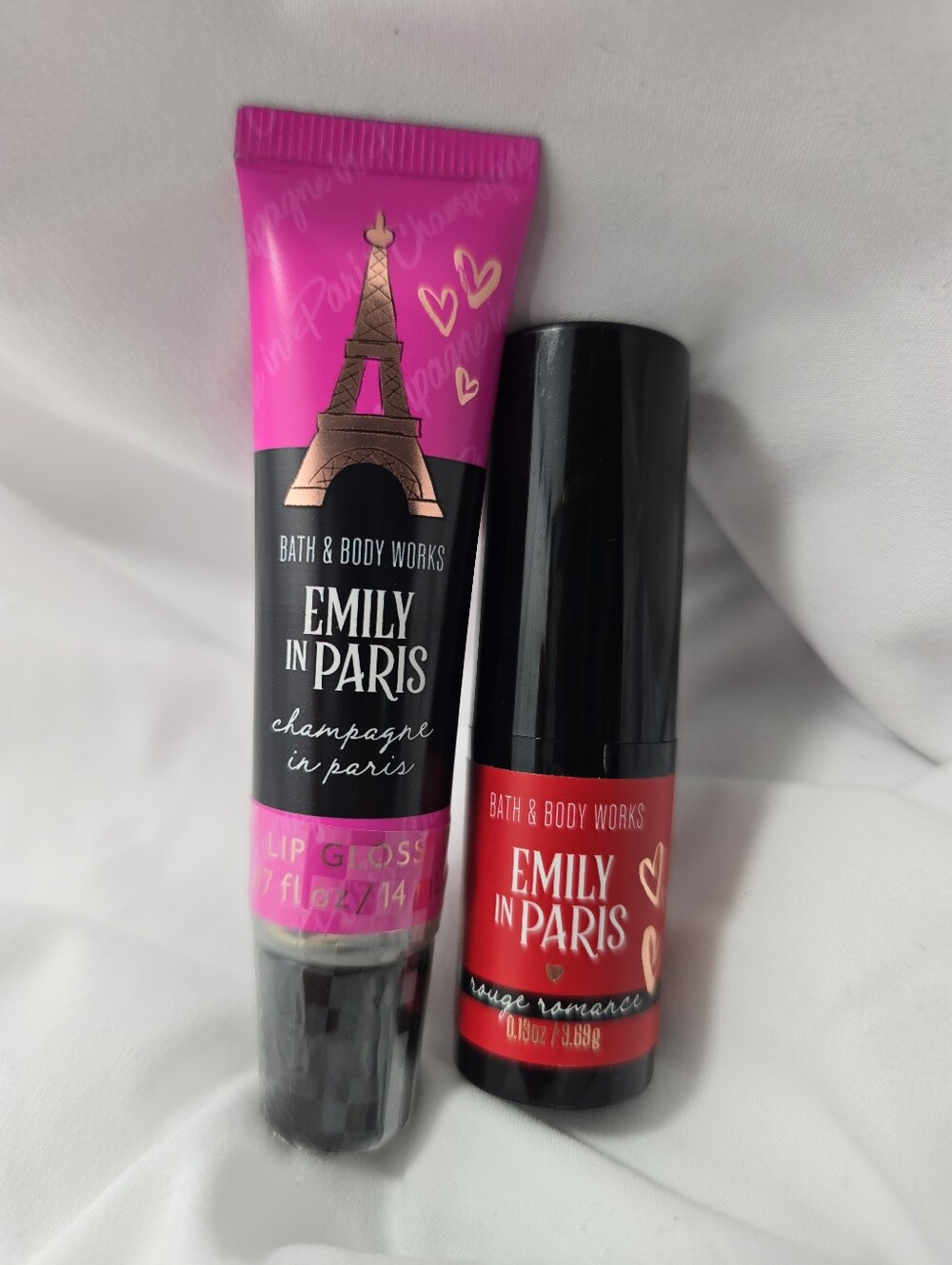 New Sealed Bath & Body Works Emily In Paris Lip Gloss & Lipstick Rouge Romance